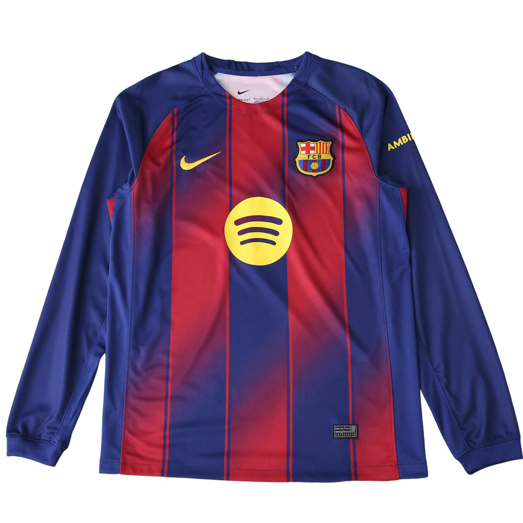 Barcelona 25/26 Home Shirt - Fan Version Long Sleeve