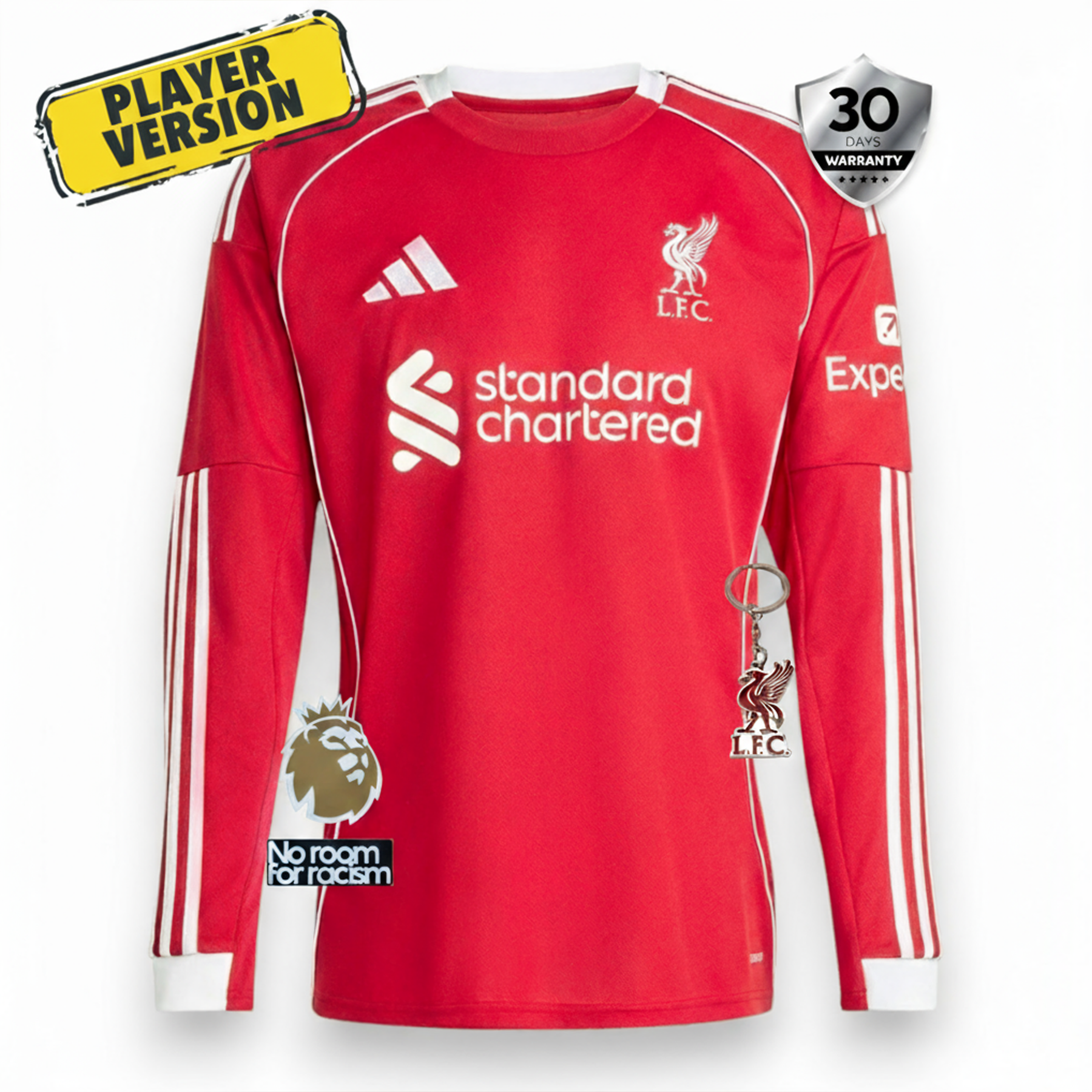 Liverpool Home Player Jersey 2025/26 - Long Sleeve