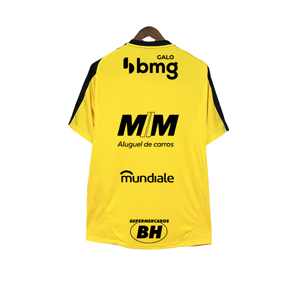Camiseta Atlético Mineiro 25/26 Amarillo Entrenamiento - Todos los Patrocinios - Versión Aficionado