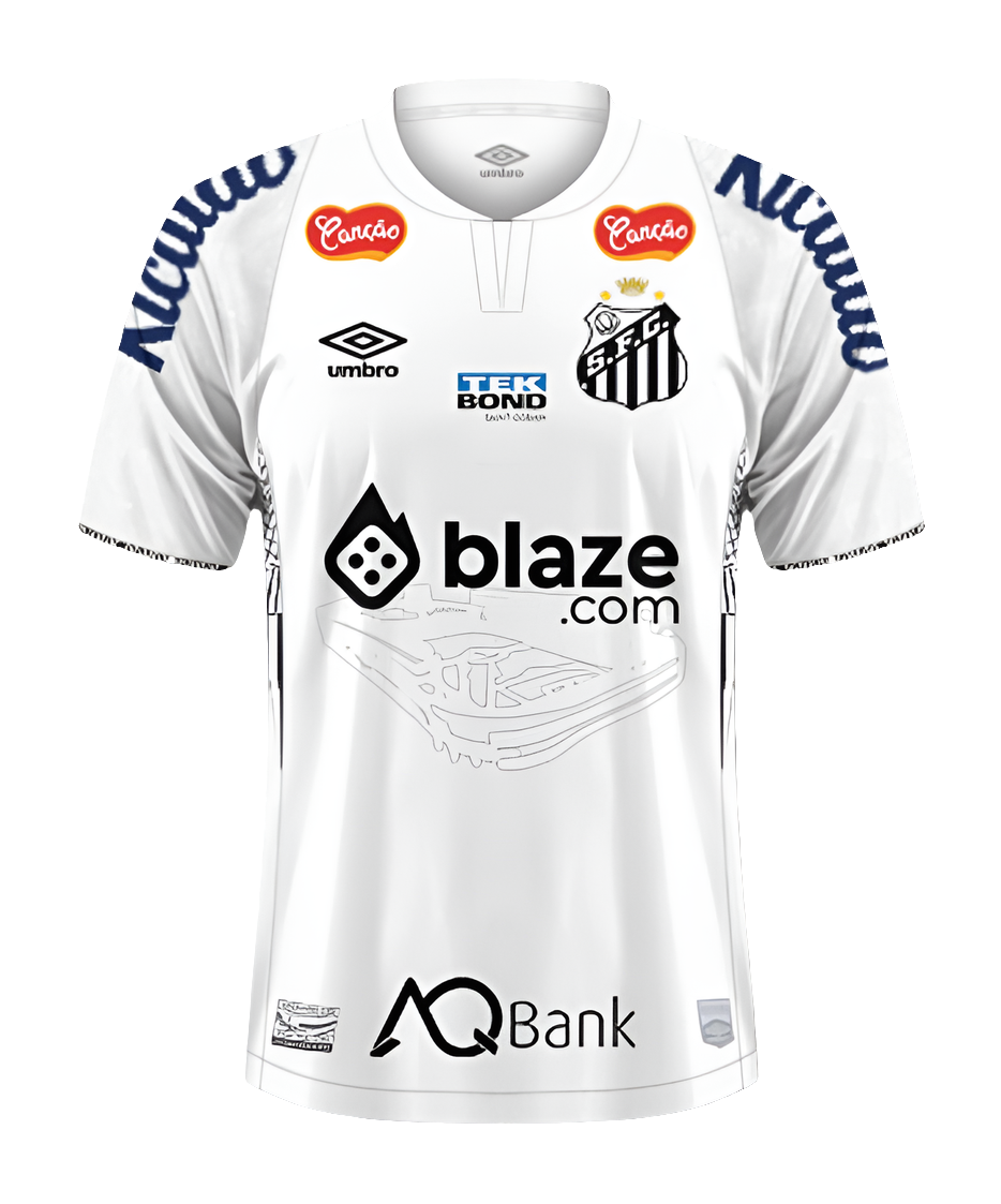 Santos 24/25 Home Shirt - All Sponsorships - Fan Version