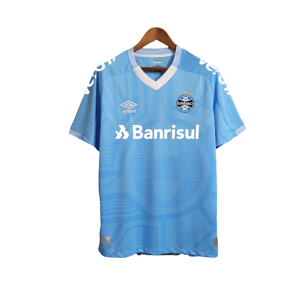 Camiseta Grêmio 23/24 Edición Especial - Azul Celeste - Todos los Patrocinios - Versión Aficionado
