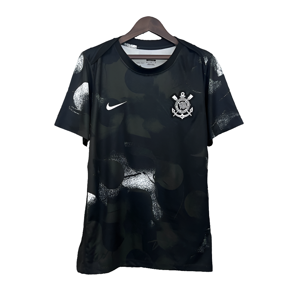 Camiseta Corinthians 25/26 Entrenamiento - Negro - Versión Aficionado