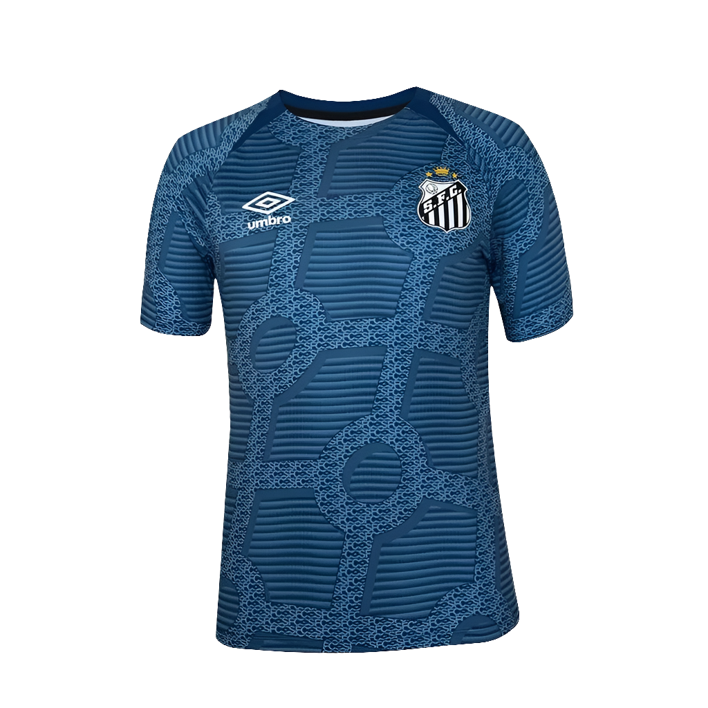 Santos 24/25 Pre-Match Shirt - Blue - Fan Version