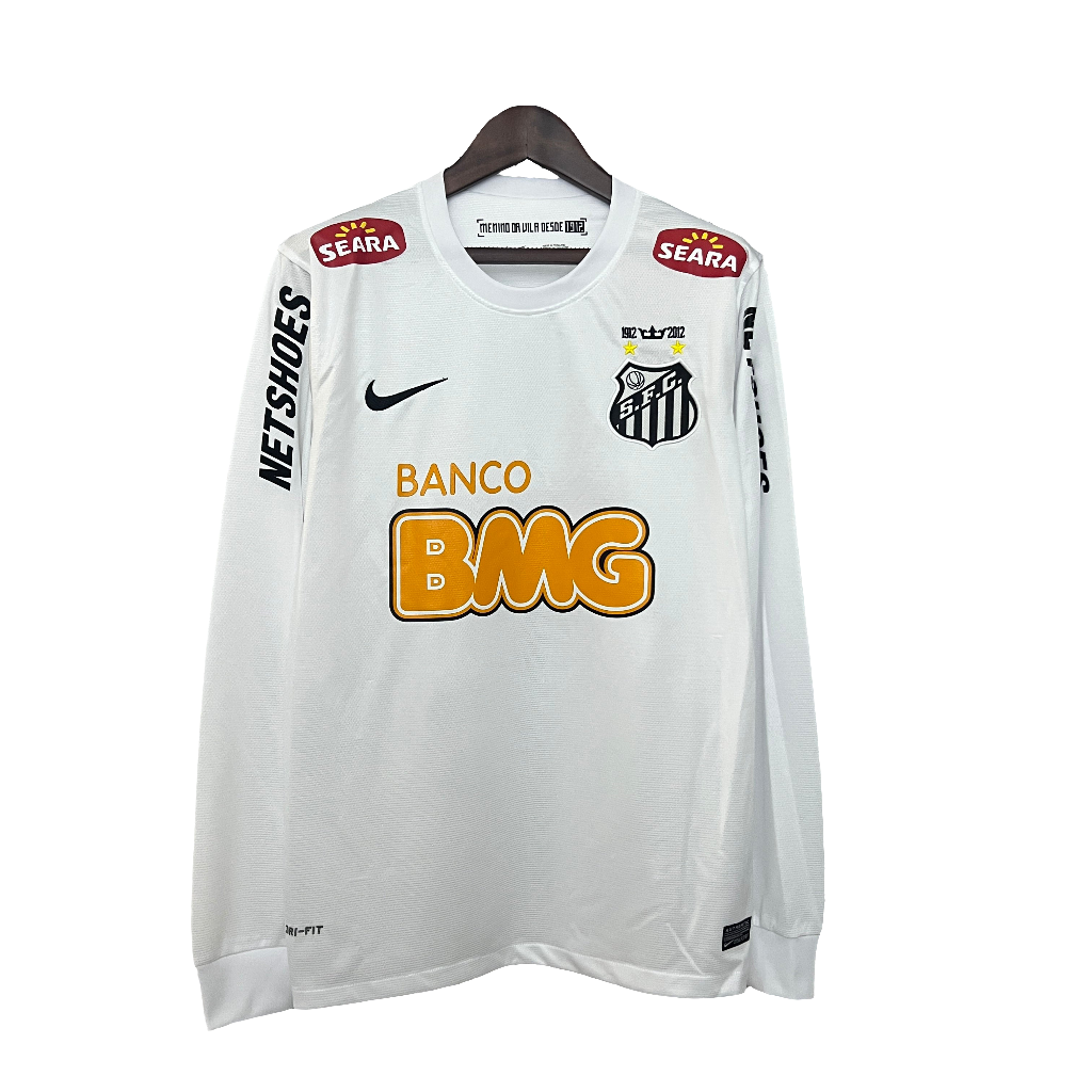Santos 11/12 Home Shirt - Long Sleeve Retro Version