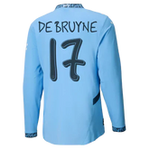 #17 De Bruyne Manchester City Home Jersey 2024/2025 Long Sleeve