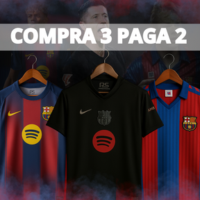 COMPRE 3 PAGUE 2 Camiseta Barcelona 25/26 I de Local + Versión Retro + 24/25 II de Visitante