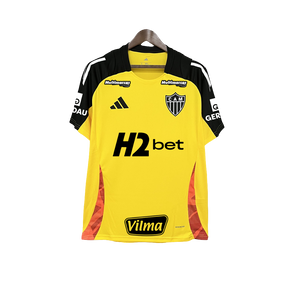Camiseta Atlético Mineiro 25/26 Amarillo Entrenamiento - Todos los Patrocinios - Versión Aficionado