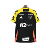 Camiseta Atlético Mineiro 25/26 Entrenamiento - Todos los Patrocinios - Negro - Versión Aficionado