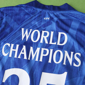Kids Chelsea Home Kit 25/26 with World Champions 25 printing