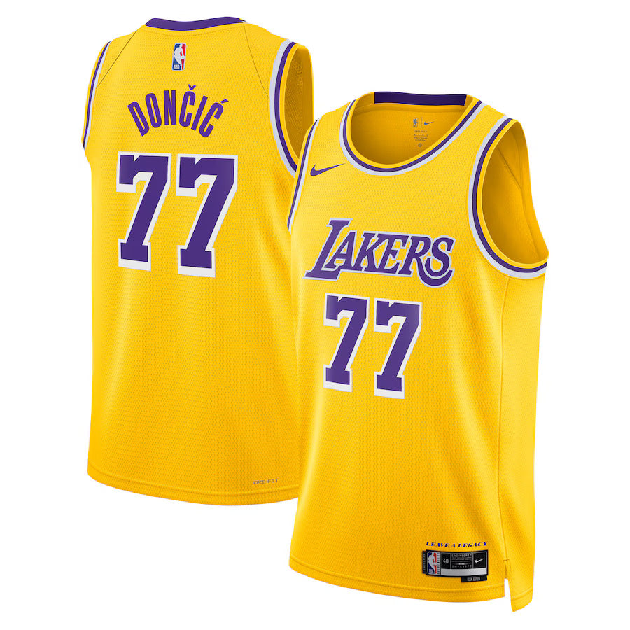 Regata NBA de Luka Dončić - Los Angeles Lakers - Edición Icon 2024 - Dorada - Unisex